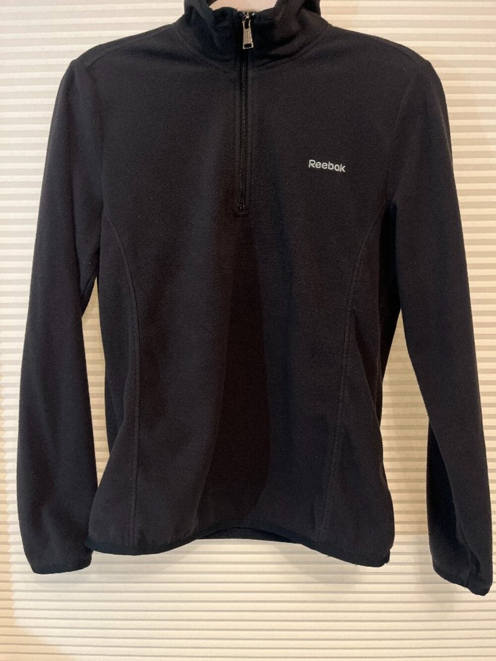 Reebok Women's Black Quarter-Zip Fleece Pullover - Size M